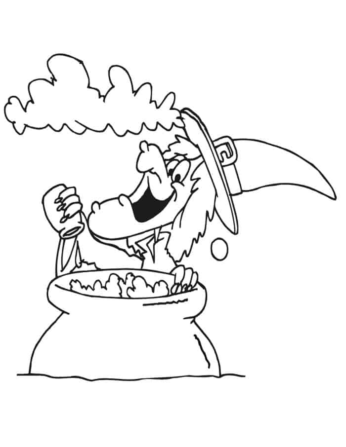 Witch Christmas Coloring Pages