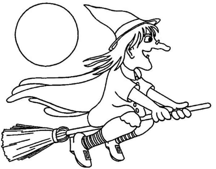 Witch Halloween Coloring Pages