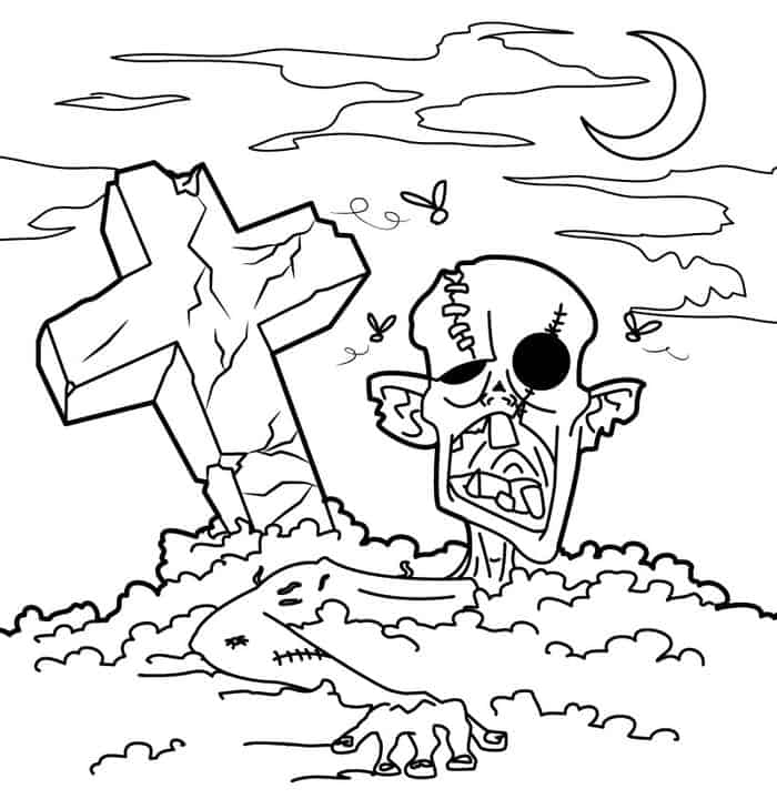 Zombie Coloring Pages Printable