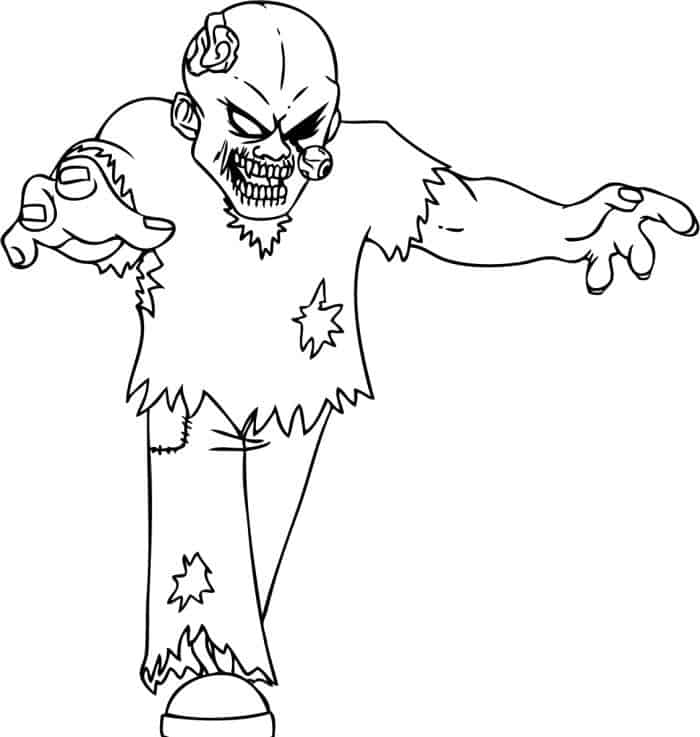 Zombie Coloring Pages