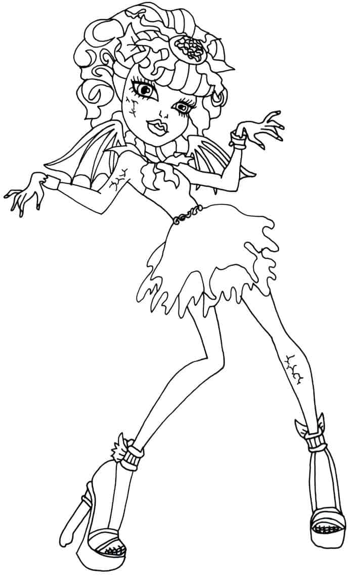 Zombie Princess Coloring Pages
