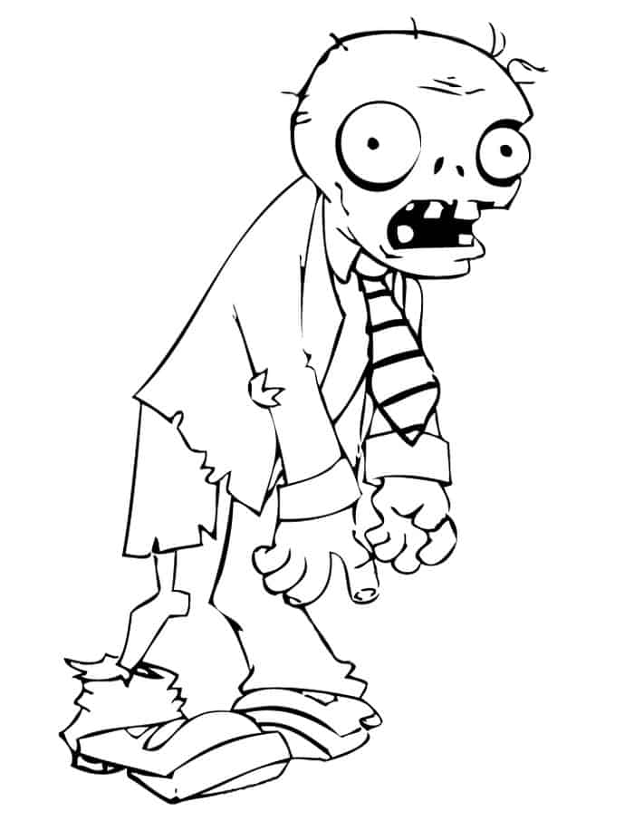 Zombie Vs Plants Coloring Pages