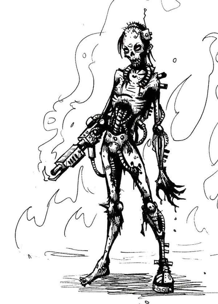 Zombie Warfare Pictures Coloring Pages