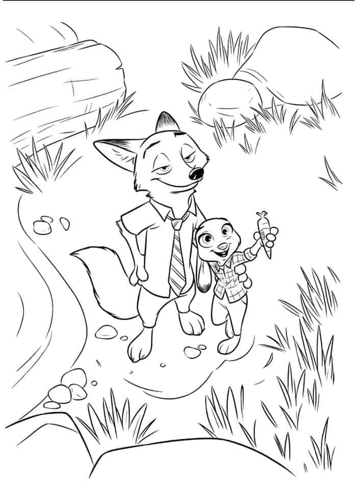 Zootopia Monces Coloring Pages