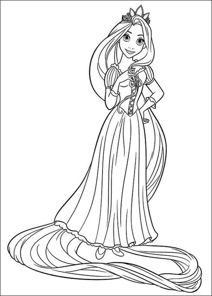 barbie rapunzel coloring pages