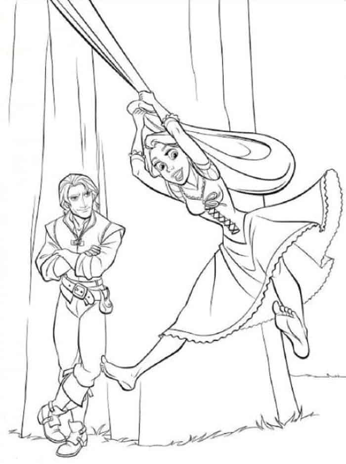 disney rapunzel coloring pages free