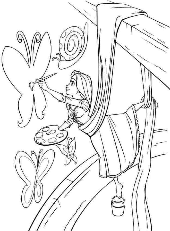 disney rapunzel coloring pages