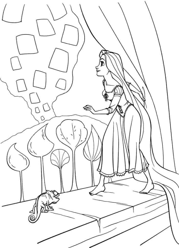 free printable rapunzel coloring pages