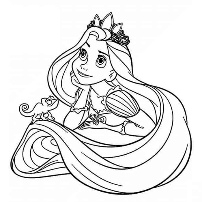 free rapunzel coloring pages