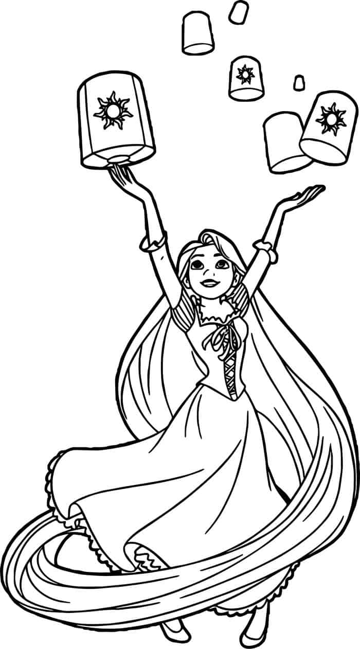 princess coloring pages rapunzel