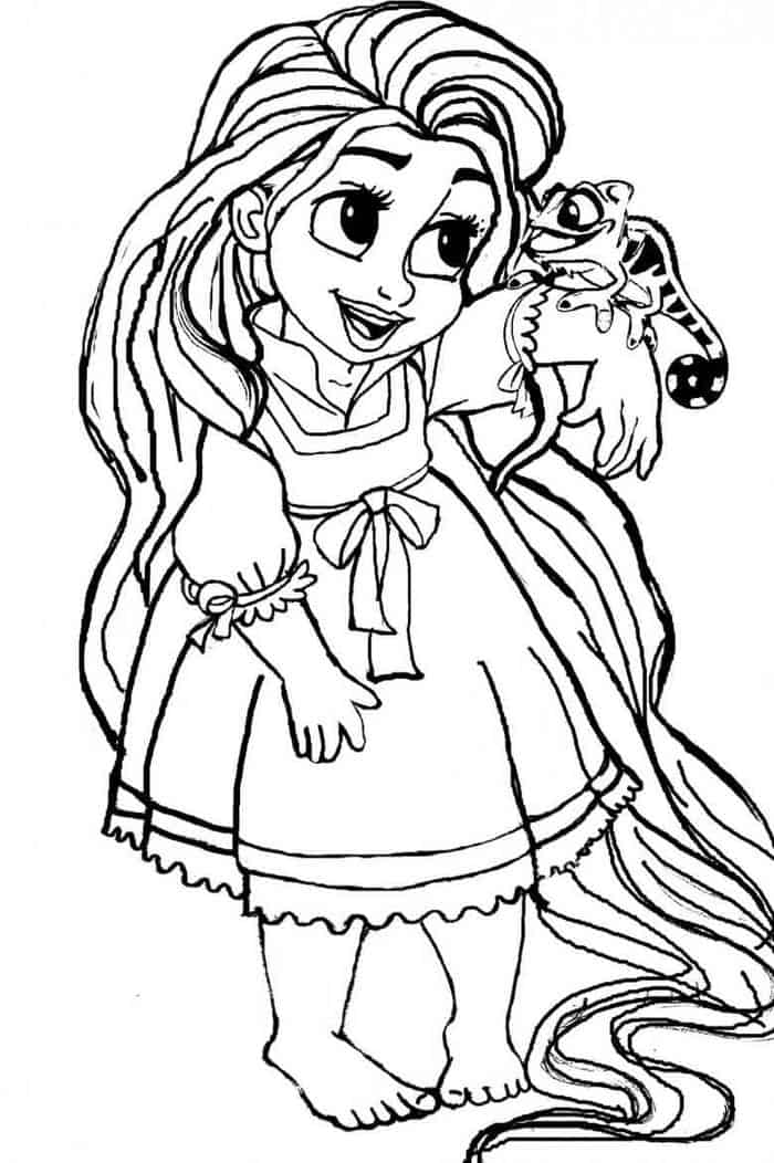 rapunzel baby coloring pages