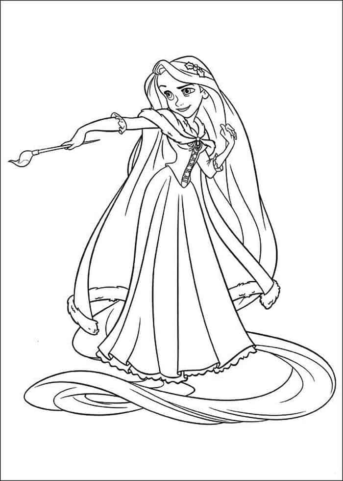 rapunzel coloring pages for kids