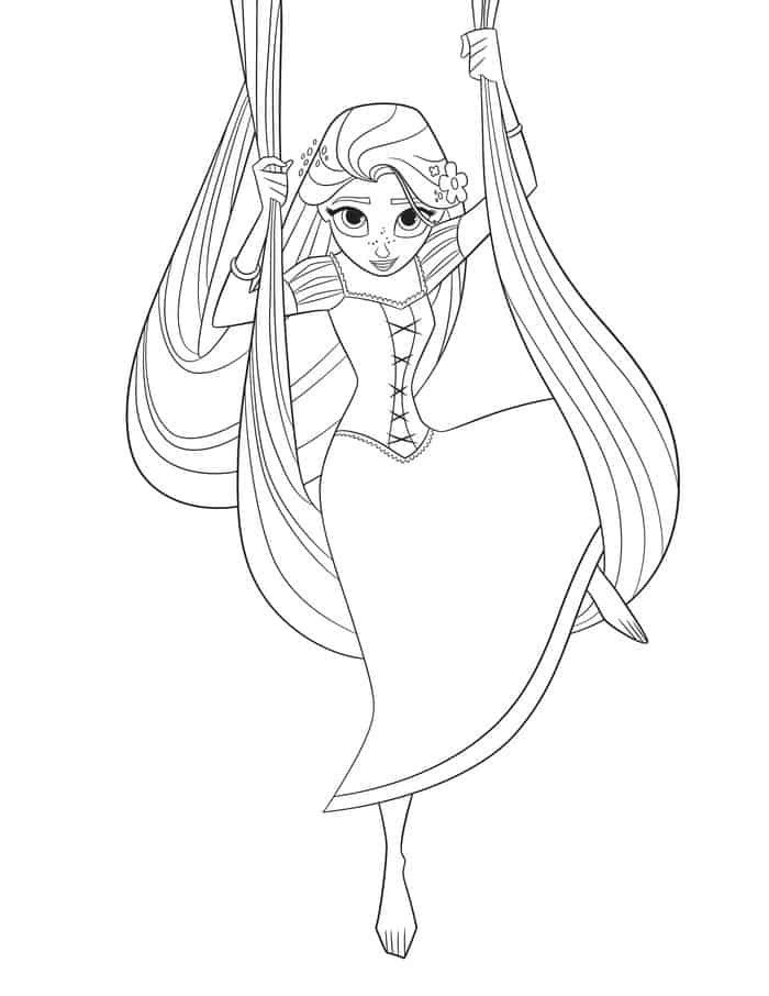 rapunzel coloring pages pdf