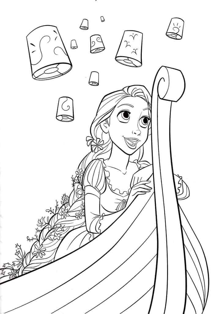 rapunzel disney princess coloring pages