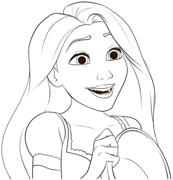 rapunzel free coloring pages