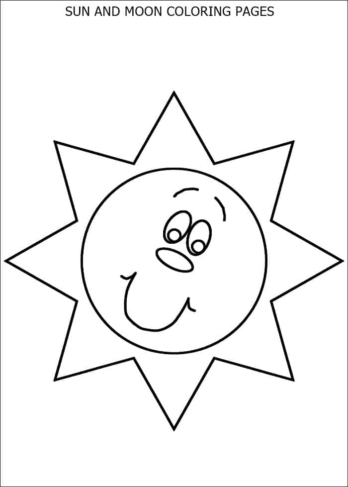 sun and moon coloring pages