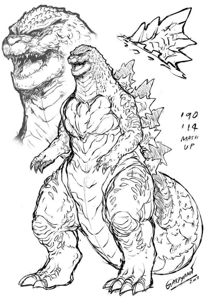 2016 godzilla coloring pages