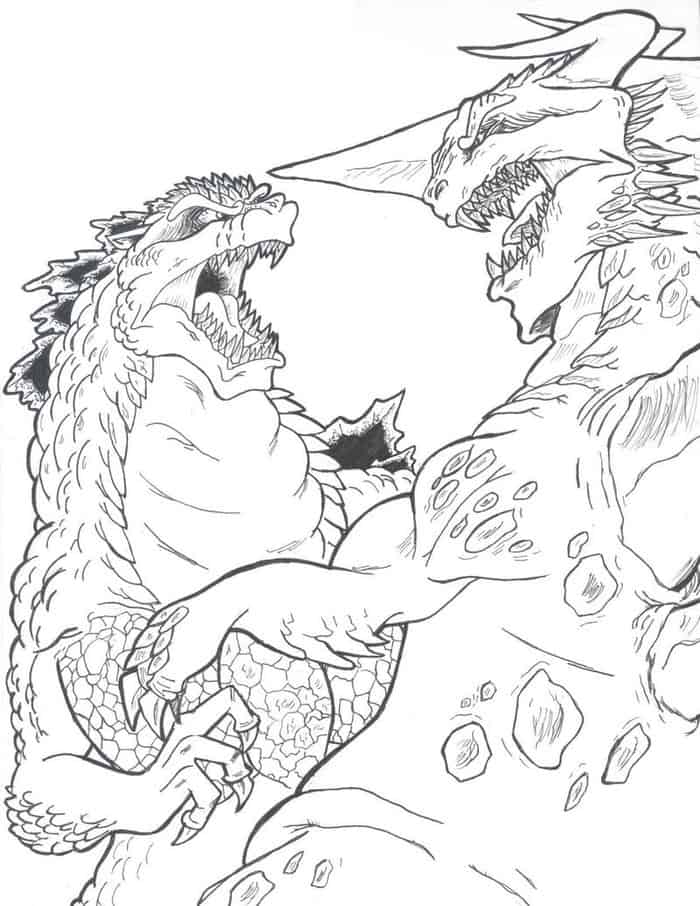 Advanced Coloring Pages Godzilla