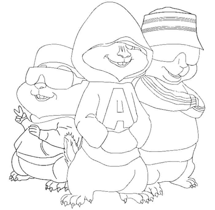 Alvin And The Chipmunks And The Chipettes Coloring Pages