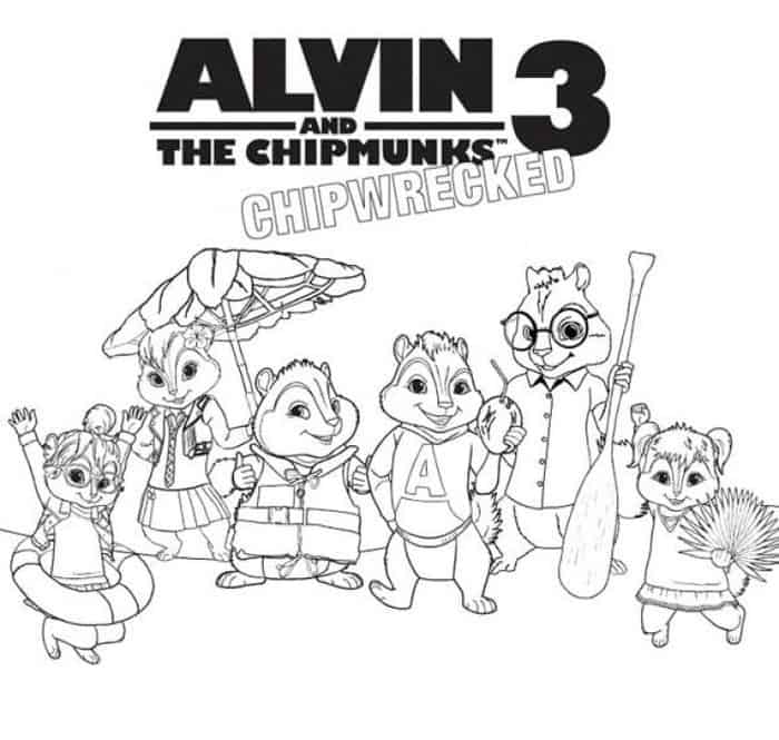 Alvin And The Chipmunks Chipwrecked Coloring Pagesalvin And The Chipmunks Chipwrecked Coloring Pages