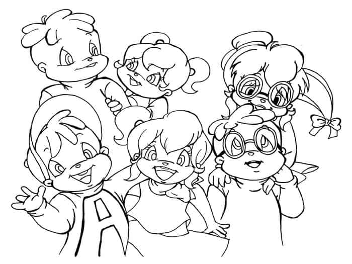 Alvin And The Chipmunks Coloring Pages Brittany
