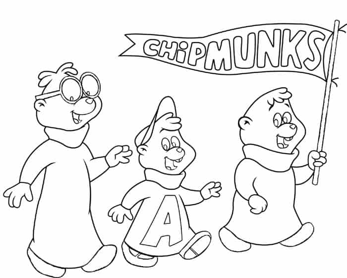 Alvin And The Chipmunks Coloring Pages