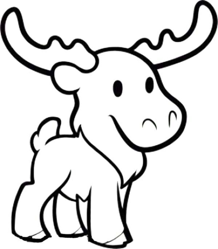 Baby Moose Coloring Pages