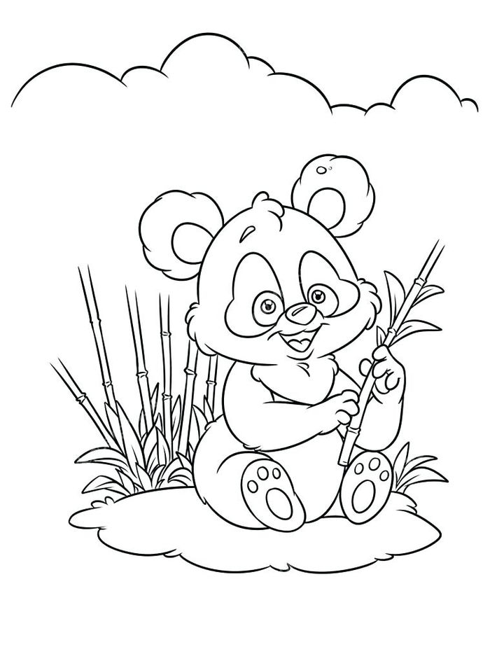 Baby Panda Coloring Pages