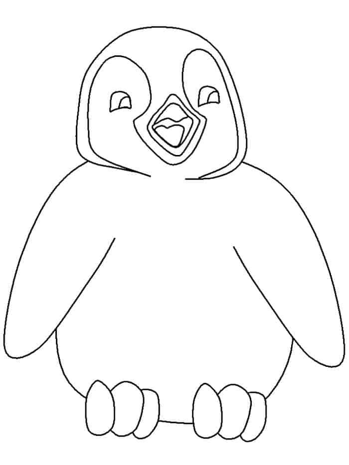 Baby Penguin Coloring Pages