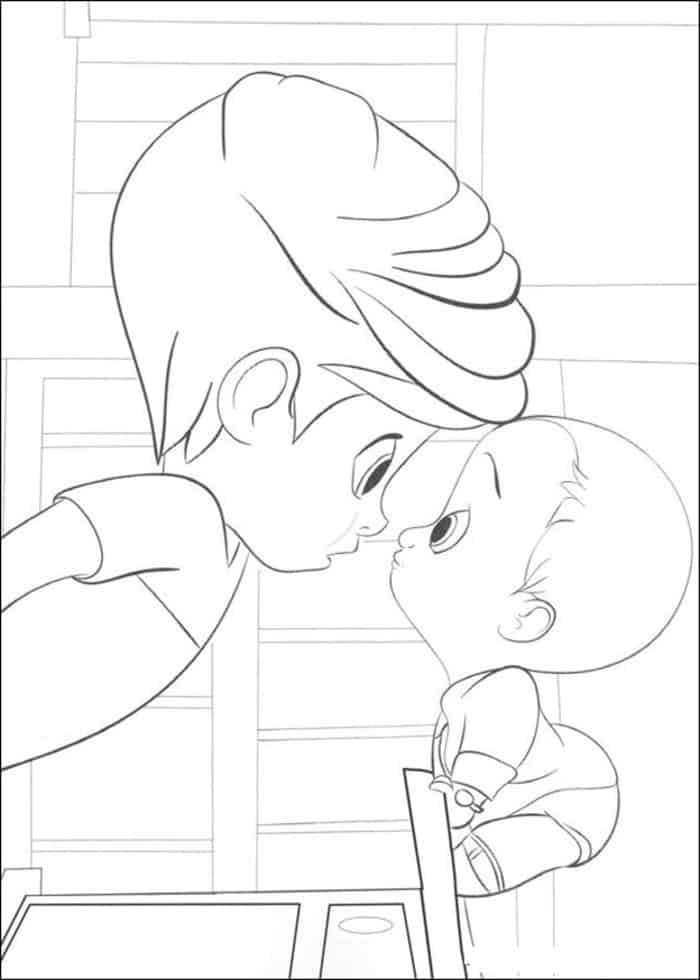 Boss Baby Birthday Coloring Pages