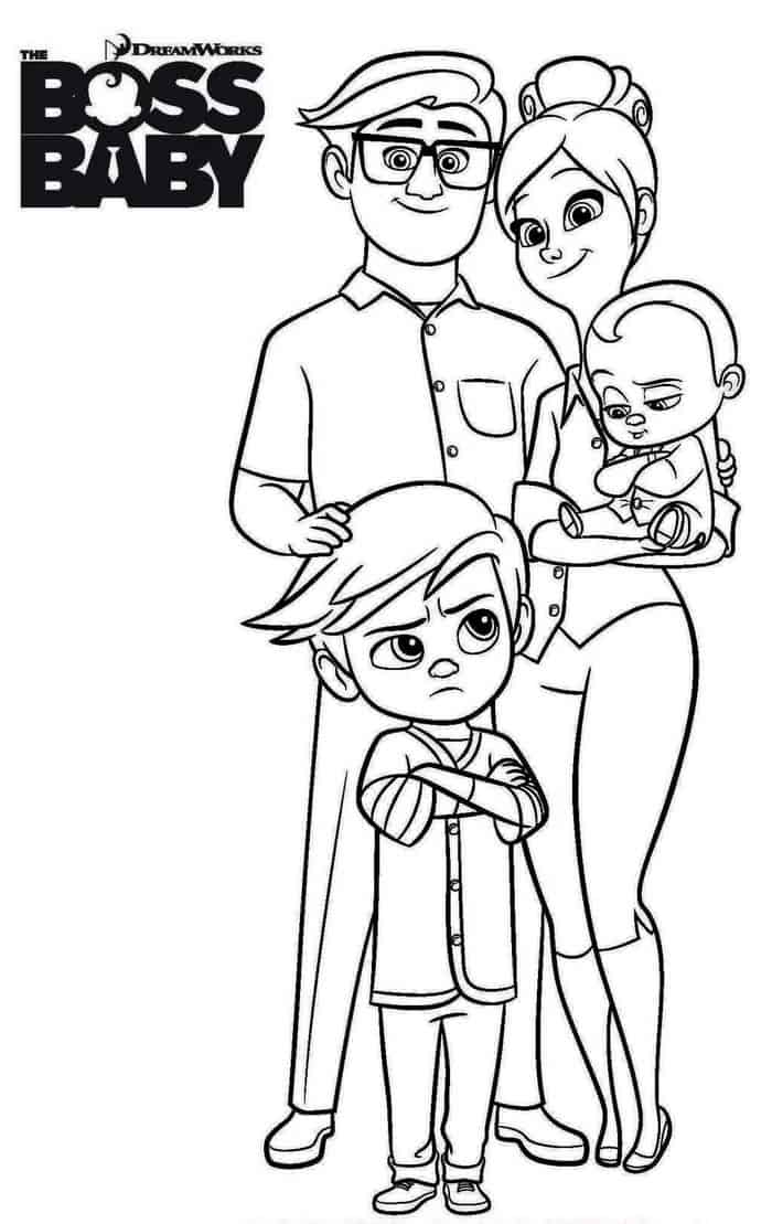 Boss Baby Parents Coloring Pages