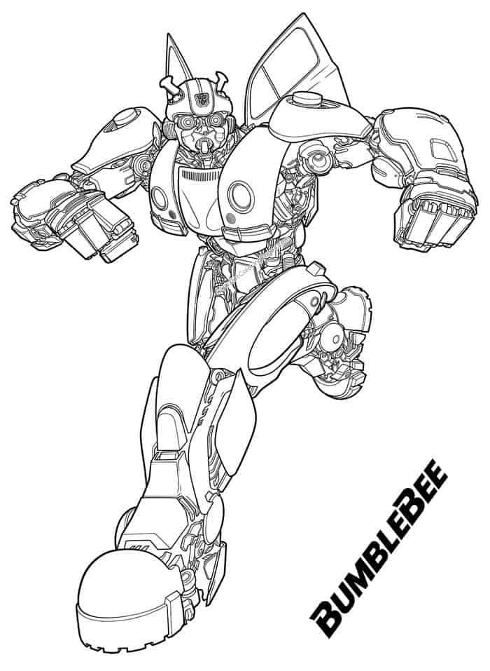 Bumblebee Transformer Coloring Pages Printable