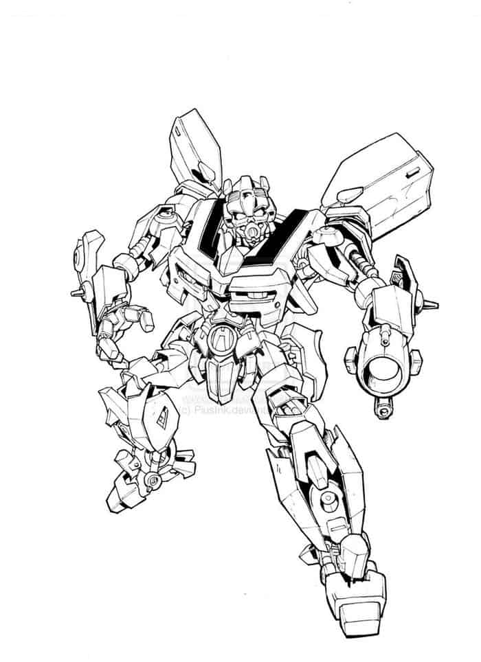 Bumblebee Transformers Coloring Pages Free