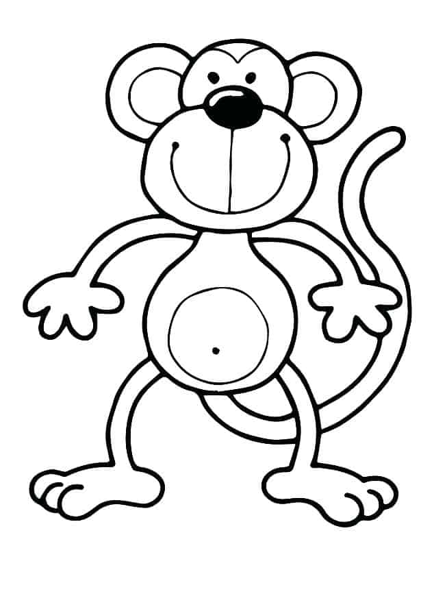 Cartoon Monkey Coloring Pages