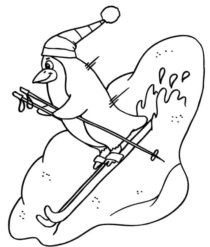 Cartoon Penguin Coloring Pages