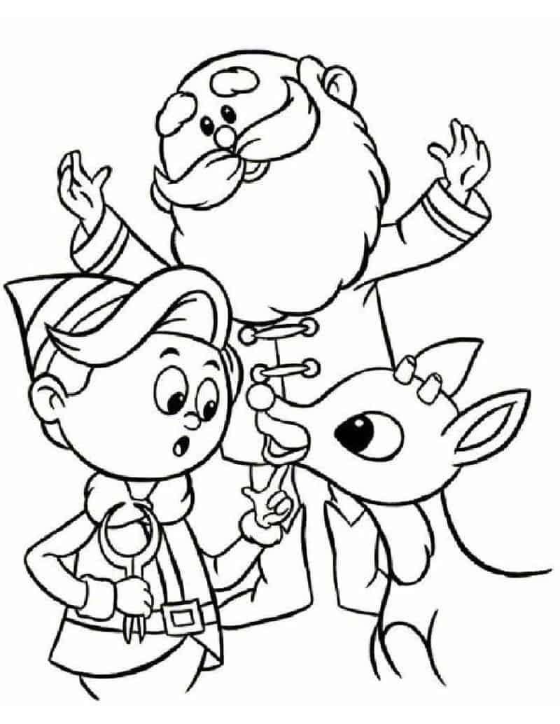 Cartoon Reindeer Coloring Pages