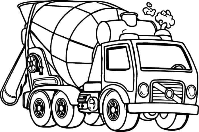 Cement Truck Coloring Pages