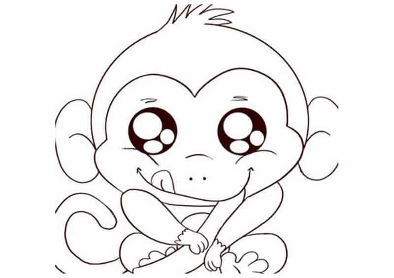 Coloring Page Monkey