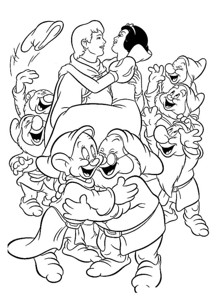 Coloring Pages For Snow White And The Seven Dwarfs