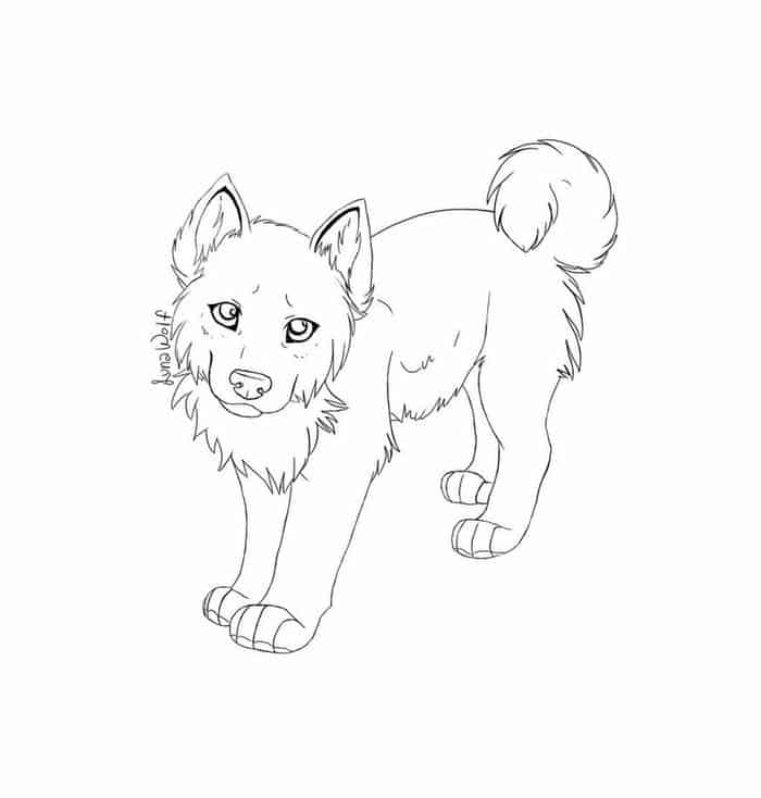 Coloring Pages Of Husky Puppies
