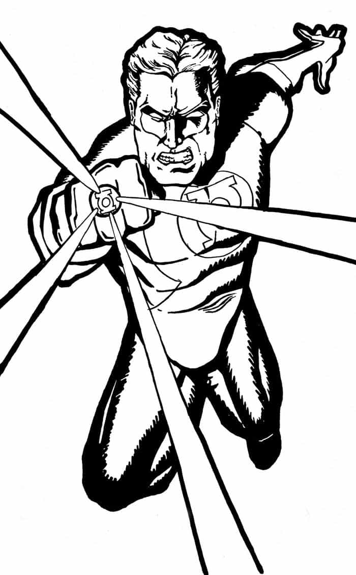 Coloring Pages Signs Green Lantern