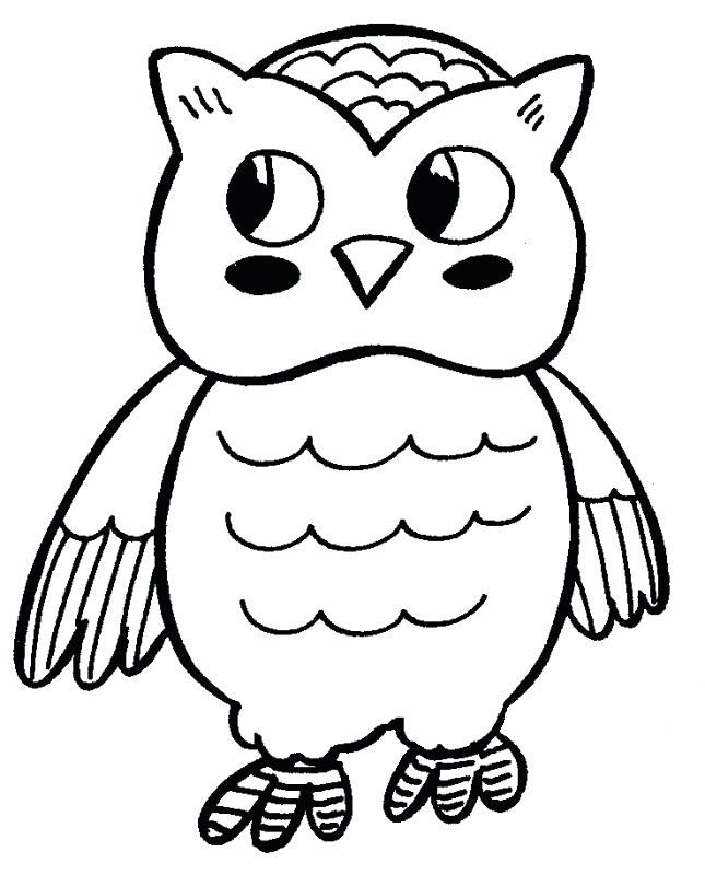 Cute Owl Coloring Pages 2