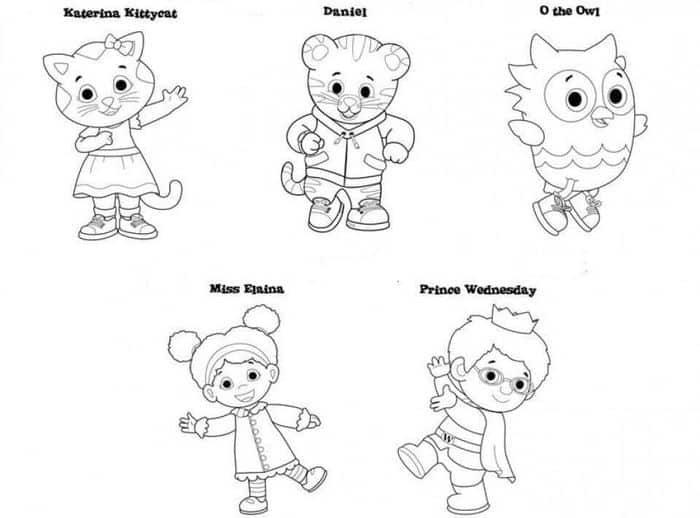 Daniel Tiger And Friends Coloring Pages For Kids