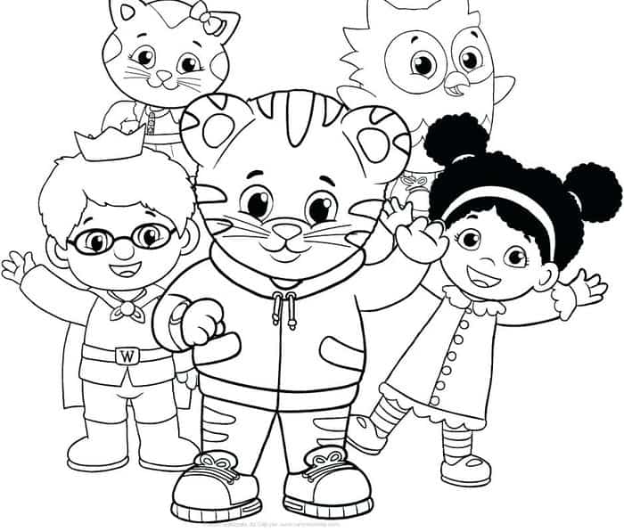 Daniel Tiger And Friends Coloring Pages