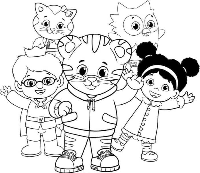 Daniel Tiger Neighborhood Coloring Pages