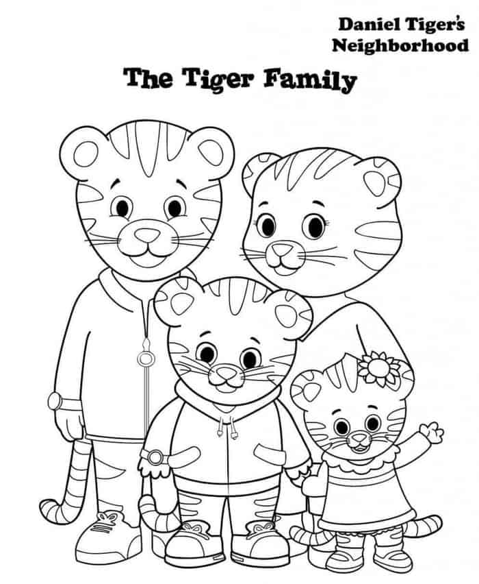 Daniel Tiger With Tiggie Coloring Pages