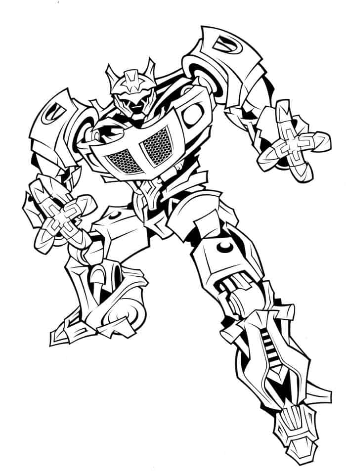 Fighting Robot Coloring Pages