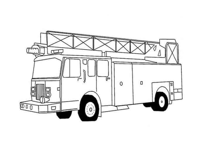Fire Truck Coloring Pages Pdf
