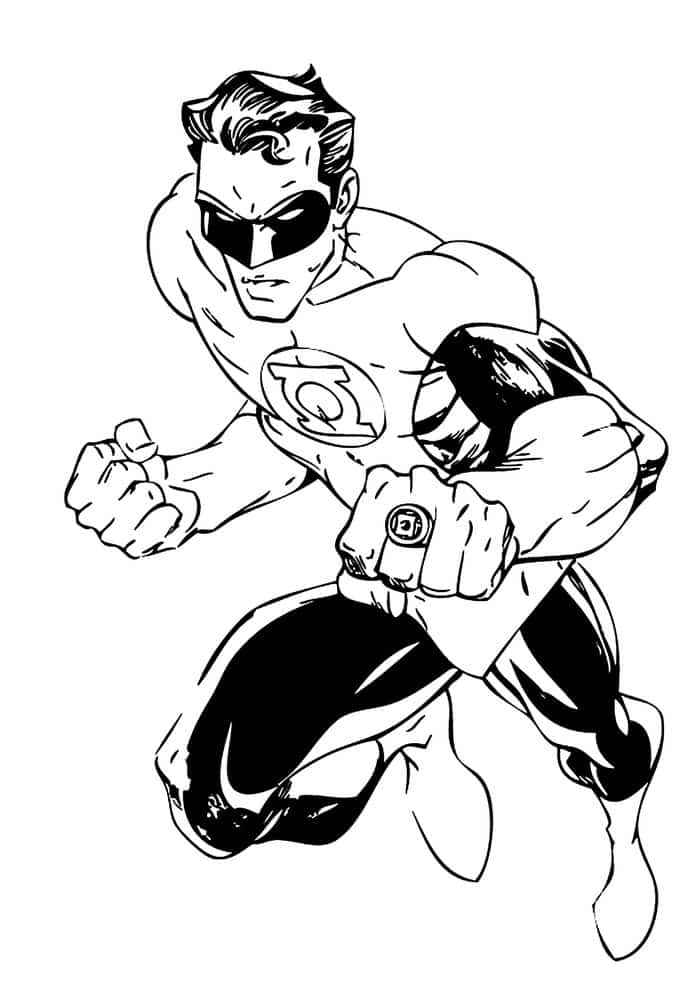 Free Coloring Pages Green Lantern