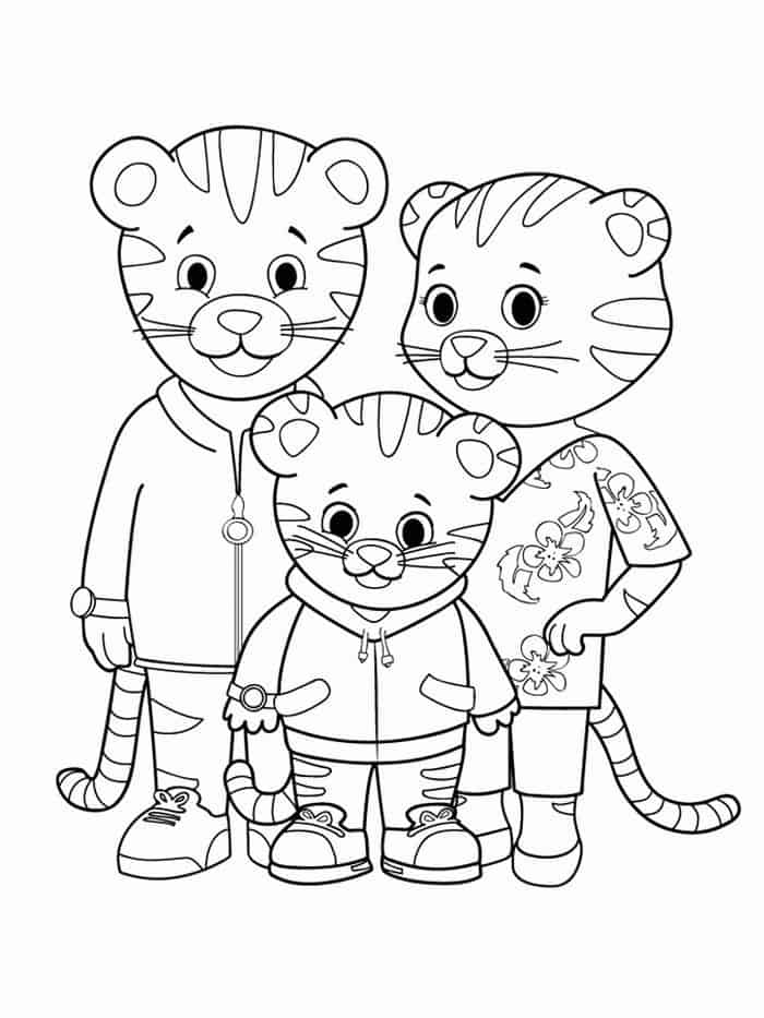Free Daniel Tiger Coloring Pages